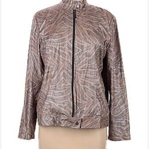 CHICO'S Women's Coat Jacket Size 1 Faux Suede